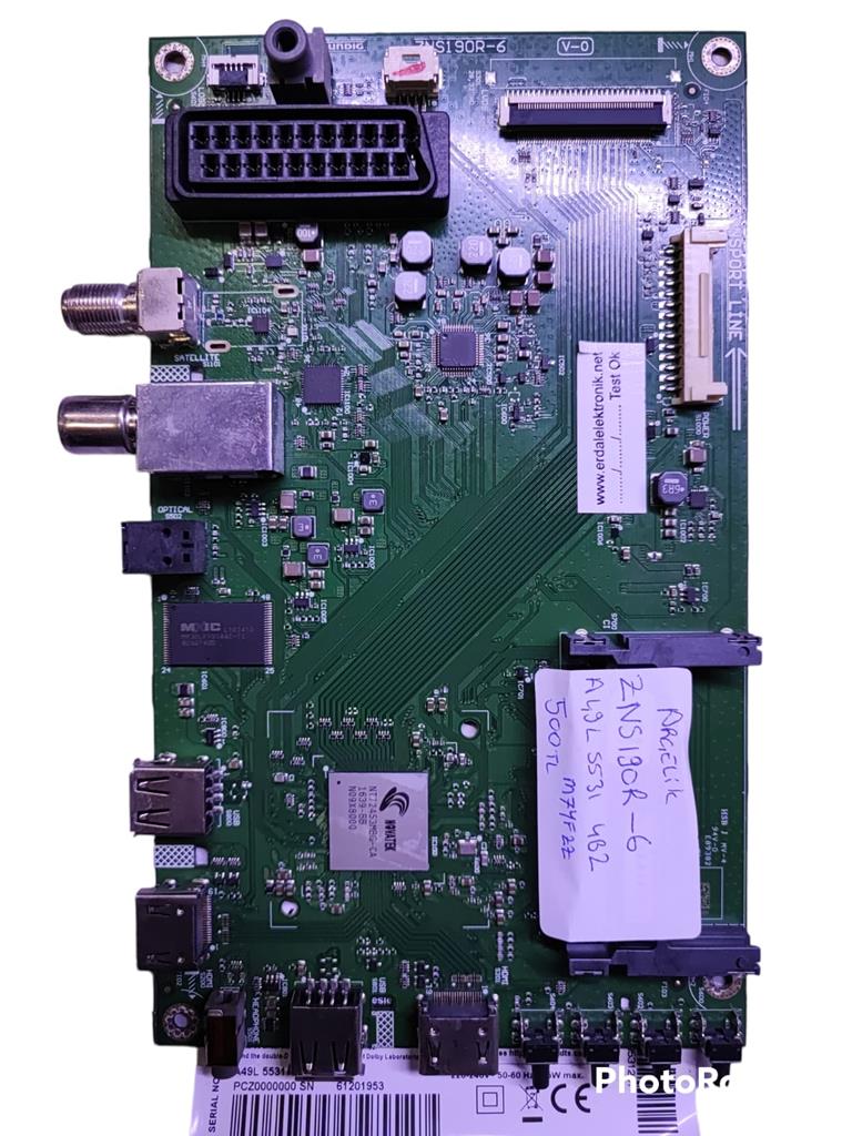 zns190r-6 - a49l5531- 4b2 -m7yfzz arçelik anakart main board