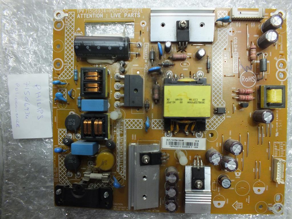 715G6934-P01-000-002E- PLTVEP341XAH8- P40001000- PHILIPS 40PFK4101/12- POWER BOARD- BESLEME- TPT400LA-HN02.S